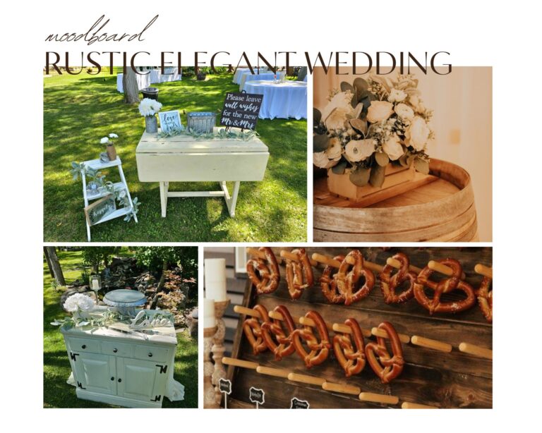 Rustic Elegant Wedding Collage